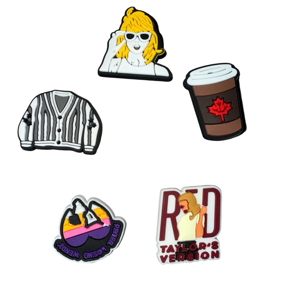 Set of 5 Taylor Swift Croc Charms